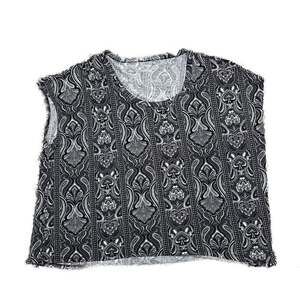 Premise Studio 2X Black and White Paisley Print Sleeveless Tunic Top